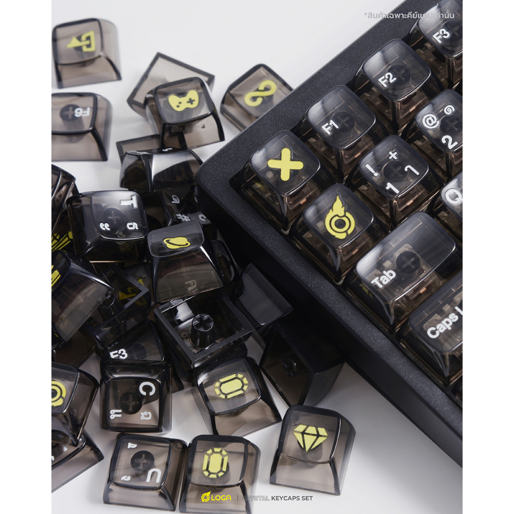 loga-crystal-series-132-keys-clear-keycap-set