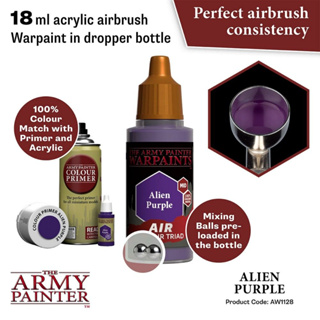 🔥มีของพร้อมส่ง🔥 Army Painter Air Alien Purple - 18ml AP-AW1128 สีอะคริลิค สูตรพ่น กับ Airbrush Water Based Acrylic