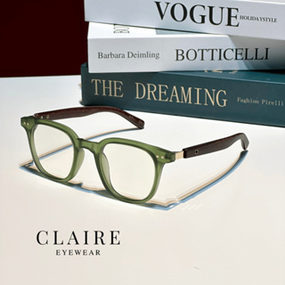 CLAIRE : (WD3) แว่นตากรองแสงออกแดดเปลี่ยนสี รุ่น Legwood  สี Matcha แว่น แว่นตา แว่นตากรองแสง