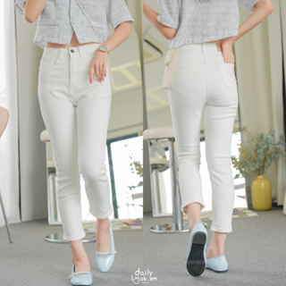 Fawn jeans 🦌 กางเกงยีนส์เอวสูงปรี๊ดขายาวทรงบอยสลิม
