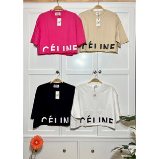 เสื้อครอปโอเวอร์ไซส์ ลาย C e l i n e