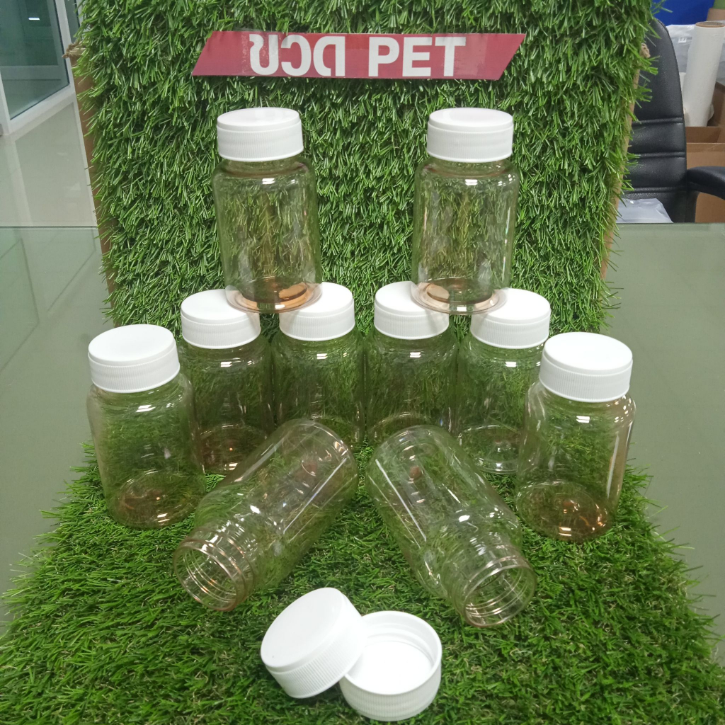 สินค้าขายตามภาพที่ลงขาย-ขวดกลมใส่ยาเม็ดชนิด-pet-เกรด-c-ขนาด-150-ml-พร้อมฝาเกลียวสีขาว-set-a-1แพ็ค-มี-10-ชุด