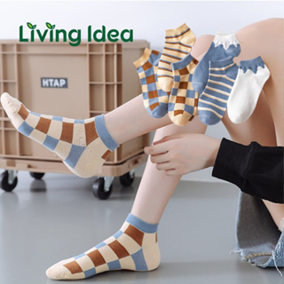 ภาพหน้าปกสินค้าLiving idea ถุงเท้าน่ารักๆ ถุงเท้าข้อสั้น สไตล์เกาหลีผ้าคอตตอน แฟชั่นข้อเว้า ที่เกี่ยวข้อง