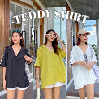 ( X8SFXJ ลด 20% ) 𝗧𝗘𝗗𝗗𝗬 𝗦𝗛𝗜𝗥𝗧 เสื้อเชิ้ตแขนสั้นผ้าคัต ทรงโอเวอร์ไซส์