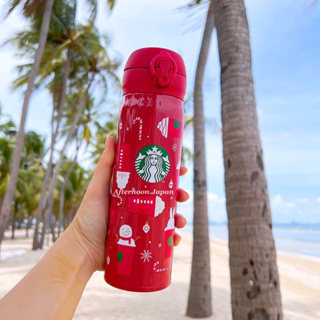 🎅🏻 [ พ ร้ อ ม ส่ ง ] Thermos สีแดงลวดลายคริสต์มาส / Starbucks แท้💯‼️