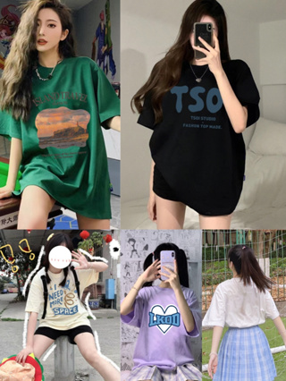 CTTB053 เสื้อยืดลายการ์ตูนผญ free size ลายสกรีนสวยๆ พิมลายการ์ตูน มี10สี เนื้อผ้านุ่มใส่สบาย