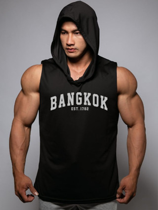 BANGKOK เสื้อฮู้ดแขนกุด Sleeveless Hoodies