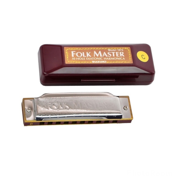 suzuki-folk-master-10-hole-diatonic-harmonica-เมาท์ออแกน-10-ช่อง