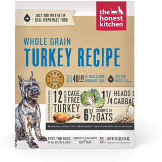 อาหารสุนัข The Honest Kitchen สูตร Whole Grain Turkey Recipe Dehydrated Dog Food ขนาด 4.54 kg