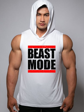 BEAST MODE เสื้อฮู้ดแขนกุด Sleeveless Hoodies