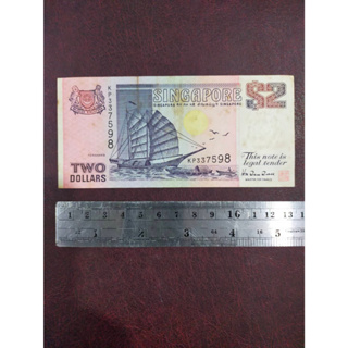 ธนบัตรเก่า ประเทศสิงคโปร์ราคา 2 ดอลล่าร์