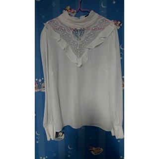 เสื้อเชิ้ตสีขาว Dorothy Perkins มือสอง สภาพดี