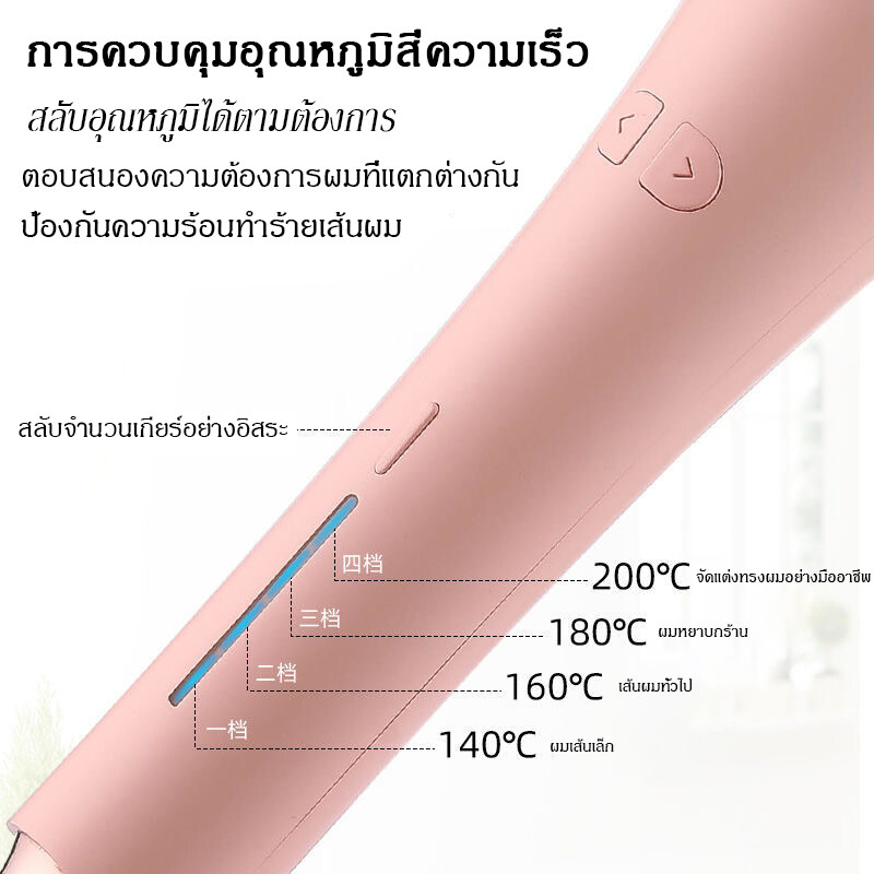 ผมสวยภายใน-5-นาที-ที่ม้วนผมไฟฟ้า-ใช้ง่าย-ไม่ดึงผม-เครื่องม้วนผม-ที่ม้วนผมลอนอัตโนมัติ-ม้วนผมลอน-แกนม้วนผม