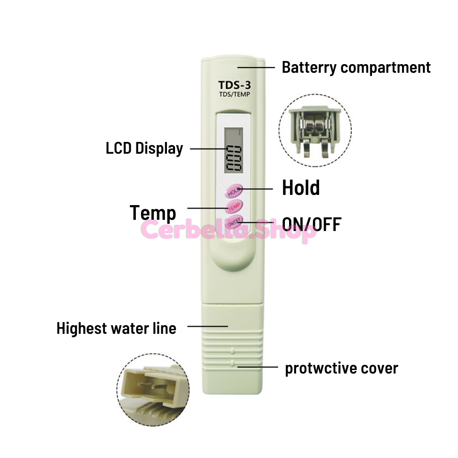 tds-meter-เครื่องวัดคุณภาพน้ำ-ปากกาวัดค่าคุณภาพน้ำ-รุ่น-tds-3-วัดค่าสารละลายในน้ำ-ใช้สำหรับทดสอบความบริสุทธิ์ของน้ำได้
