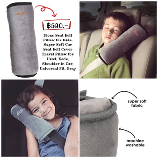 Diono Seat Belt Pillow for Kids, Super Soft Car Seat Belt Cover Travel Pillow for Head, Neck, Shoulder in Car