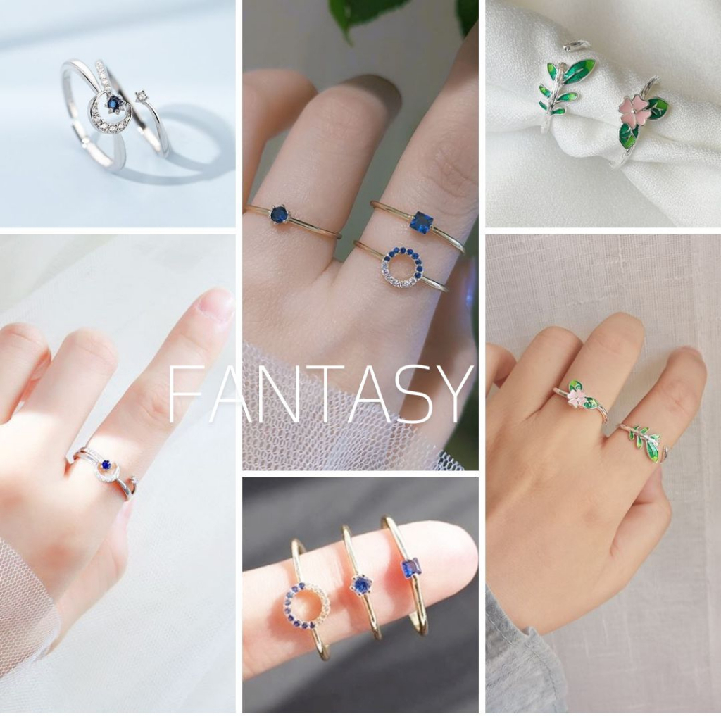 แหวนแฟชั่น-fantasy-ring-สวยเป็นเชต-ดี-และถูก-ใส่สบาย-สุดคุ้ม-สามารถปรับขนาดได้-ราคาต่อเชต