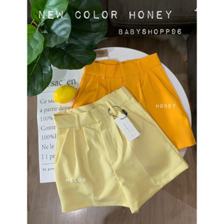 (XS-4XL) NEW KENNY สีใหม่ ☁️🧺🍎🍊เป็นกางเกงทรงขาสั้นเอวสูง ทรงสวยมีสไตล์ งานตัดอย่างดี ผ้าเคนนี่อย่างดีผ้าไม่ยับ ผ้าหนา