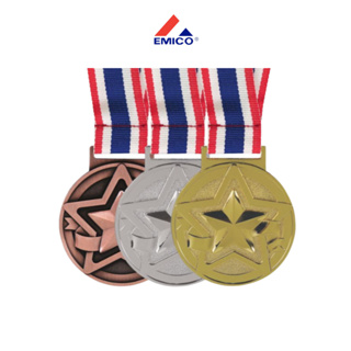 🔥ของแถมฟรี🔥 ถูกที่สุด🔥 เหรียญดาว เหรียญรางวัล รางวัลยอดเยี่ยม ของที่ระลึก พร้อมสายธงชาติ ติดโลโก้ พร้อมส่ง 3 สี ส่งไว