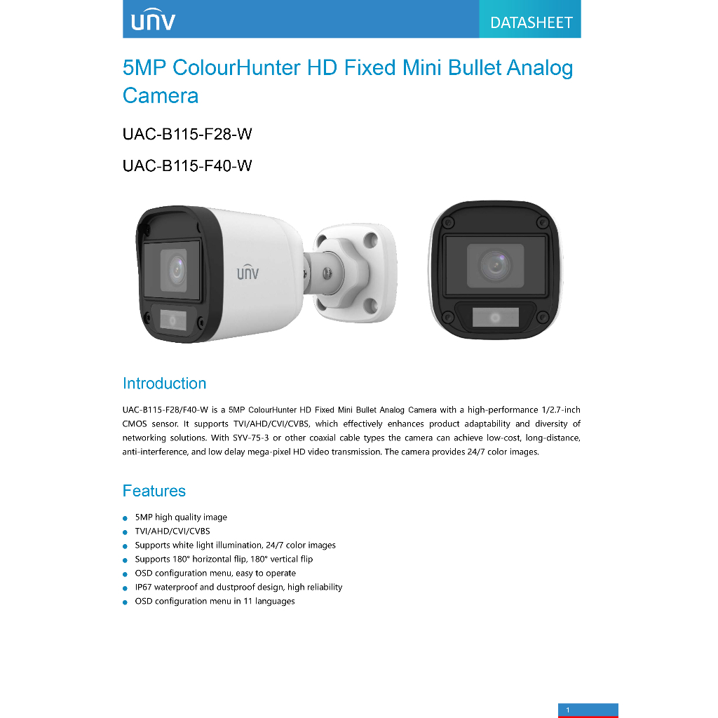 uniview-เซ็ตกล้องวงจรปิดระบบ-hd-5mp-16ch-ภาพสี24ชม-xvr301-16g3-uac-b115-2-8-4mm-x16-อุปกรณ์ติดตั้งครบชุดตามภาพ