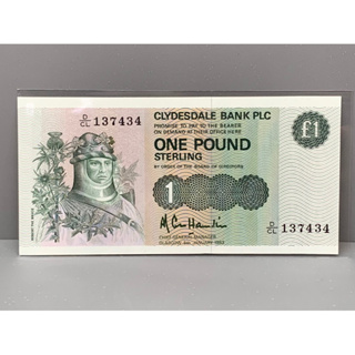 ธนบัตรรุ่นเก่าของประเทศอังกฤษ ชนิดOne Pound ปี1983 UNC
