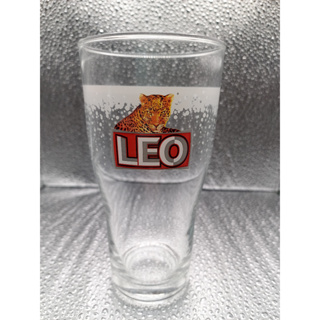 แก้วลีโอ แก้วเบียร์ลีโอ ทรงสูง สูง8นึ้ว ขนาด 380Ml. Leo glass