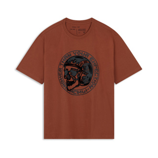 DAVIE JONES เสื้อยืดโอเวอร์ไซซ์ พิมพ์ลาย สีส้ม Graphic Print Oversize T-Shirt in orange TB0313OR