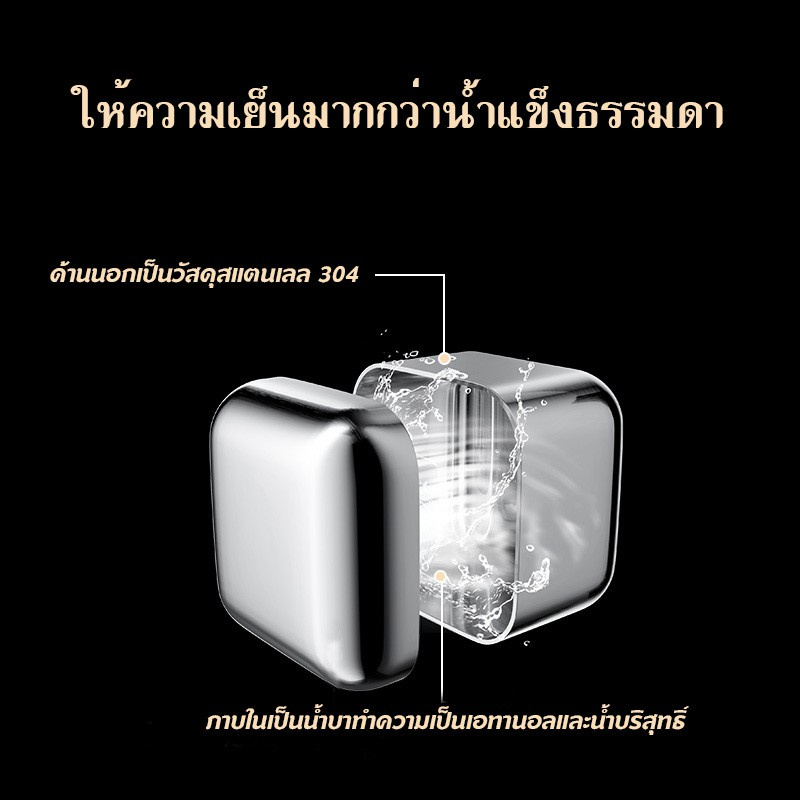 ก้อนน้ำแข็งสแตนเลส-ก้อนน้ำแข็งเทียม-น้ำแข็งสแตนเลส-304-ice-cube-ไม่มีวันละลาย