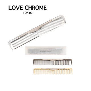 Love Chrome Professional F Cut Comb ใบมีดเปลี่ยนสีดํา สีเงิน สีทอง หวีดูแลผิวหน้า สําหรับร้านเสริมสวย