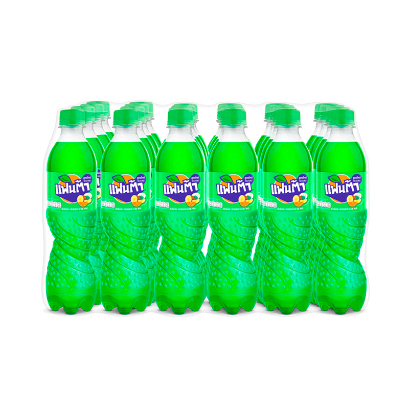 แฟนต้า-น้ำอัดลม-น้ำเขียว-500-มล-24-ขวด-fanta-soft-drink-fruit-punch-green-500ml-pack-24