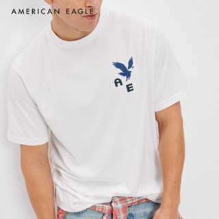 American Eagle Super Soft Logo Graphic T-Shirt เสื้อยืด ผู้ชาย กราฟฟิค (NMTS 017-2869-100)