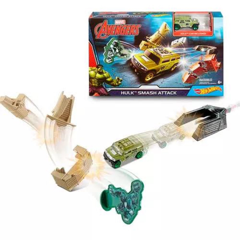 Hot Wheels Track Marvel Hulk Smash Attack Avenger Hotwheels Ori Mattel