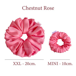 Chestnut Rose ยางรัดผมผ้าซาติน บางลื่น Satin Scrunchies ยางมัดผม ยางรัดผมโดนัท