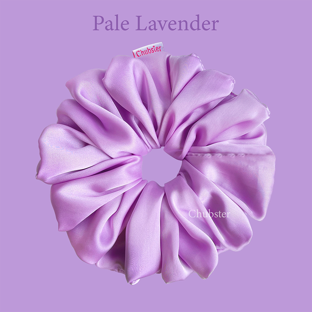 pale-lavender-ยางรัดผมผ้าซาติน-บางลื่น-satin-scrunchies-ยางมัดผม-ยางรัดผมโดนัท