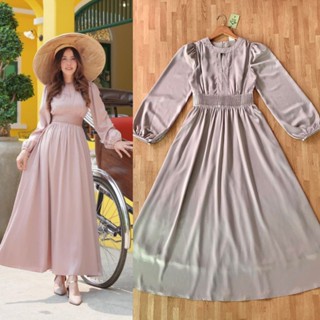 เดรสออกงาน!!! S-XL Maxi Dress เดรสแขนยาวออกงานสวยหรู งานป้าย Bestpick