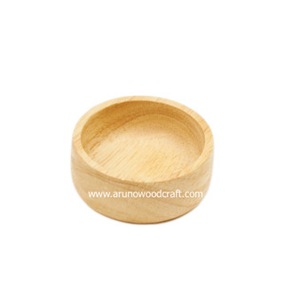 ถ้วยน้ำจิ้มไม้ยางพารา DIA 3" l RUBBER WOOD SAUCE BOWL DIA 3"