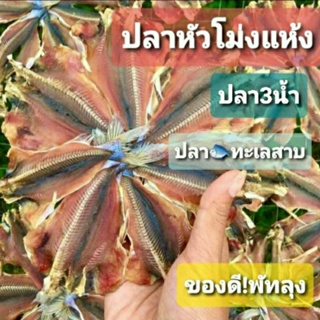 ปลาหัวโม่งแห้ง  (ปลา3น้ำทะเลสาบใต้) [ 1แพ็ค 5วง]  ปลาแห้ง ปลาเค็ม  ปลากดแห้ง