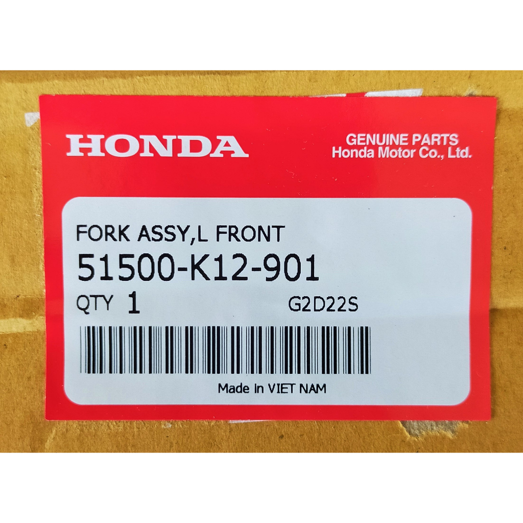 51500-K12-901 โช้คอัพหน้าซ้าย Honda แท้ศูนย์ | Shopee Thailand