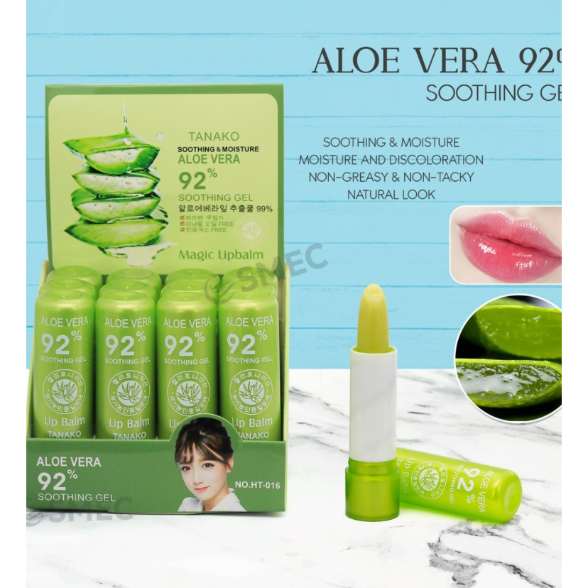 TANAKO Aloe Vera Soothing Gel Lip Balm HT016 TANAKO Aloe Vera
