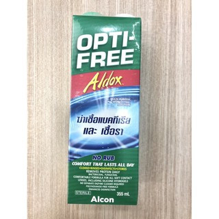 น้ำยาคอนแทคเลนส์ Opti-free Aldox 355 mlฆ่าเชื้อแบคทีเรียและเชื้อรา สามารถใช้ล้างทำความสะอาดและแช่คอนแทคเลนส์อย่างปลอดภัย