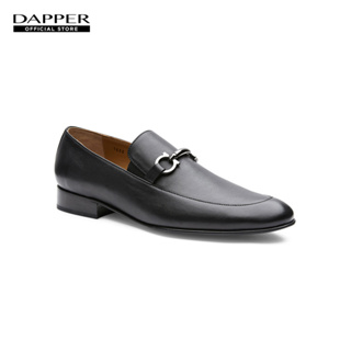 สินค้า DAPPER รองเท้าหนังทำงาน แบบสวม Horsebit Buckle Loafers สีดำ (HBKB1/662LH2)