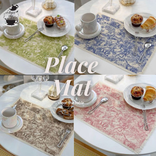 ( สินค้าพร้อมส่งและพรีออเดอร์ ) Clear the table พร้อมส่งแผ่นรองจาน 10 สี Placemat 2022และ2023