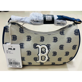 กระเป๋าสะพายโฮโบ สีครีม  Monogram Jacquard Shoulder Bag logo B ขนาด 9”(ของใหม