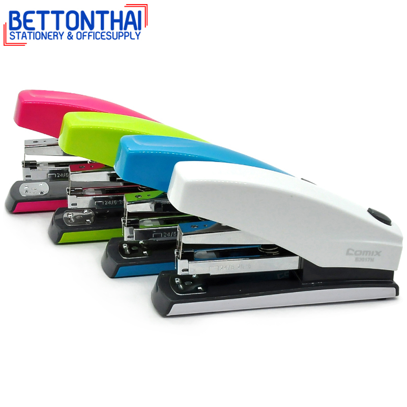 comix-b3017n-half-strip-stapler-เครื่องเย็บกระดาษ2แผ่น-คละสี1ชิ้น-เครื่องเย็บประหยัดแรง-แม็กเย็บกระดาษ-สำนักงาน-โรงเรียน