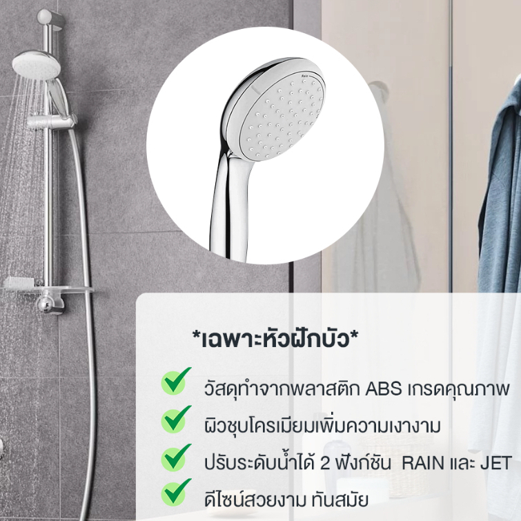 GROHE NEW TEMPESTA 100 Hand Shower 2 Sprays ฝักบัวมือ 2 ระบบ Rain