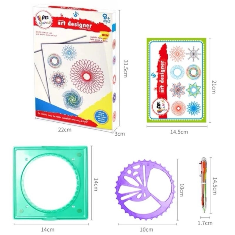 spirograph-ชุดฟันเฟืองวาดรูป