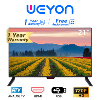 สินค้า WEYON ทีวียอดนิยม 21นิ้ว มัลติฟังก์ชั่ HD Ready LED TV (รุ่น W21-2ทีวีจอแบน) 21\'\' โทรทัศน์ ทีวี