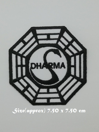 ตัวรีดติดเสื้อ งานปัก ตกแต่งเสื้อผ้า แจ๊คเก็ต Dharma Embroidered Iron on Patch  DIY