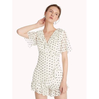 ส่งต่อ จั้มสูท Pomelo แท้ - Playful polka dot frill romper✨(used once)