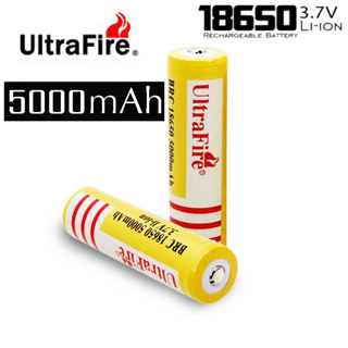 UltraFire 18650 Lithium ถ่านชาร์จ 18650 3.7V 5000 mAh ใส่พัดลม powerbank พัดลมมือถือ