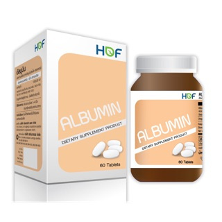 ผงไข่ขาวเม็ด ALBUMIN 1000 mg 60 เม็ด  โปรตีนจากไข่ขาว เสริมภูมิคุ้มกัน ช่วยให้ร่างกายแข็งแรง